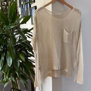 Chandail beige en tricot Volcom Women's Beige Knit Sweater